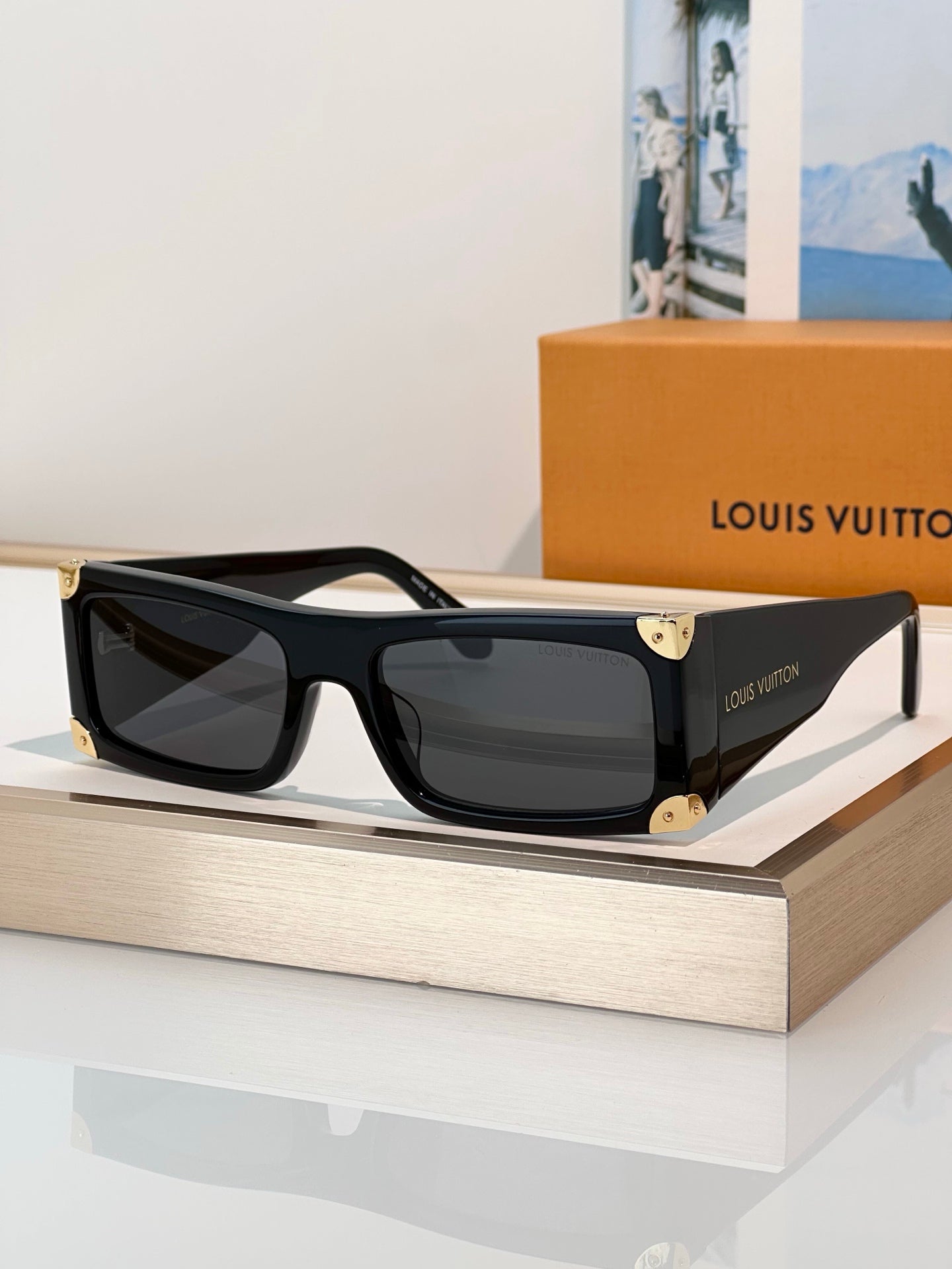 Louis Vuitton Men Z3157U Black Sunglasses