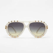 Chanel Women CH9207 Aviator White Frame Sunglasses
