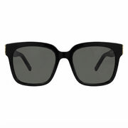 Saint Laurent Women SL M40 Gold YSL Monogram Hinge Black/Grey Sunglasses