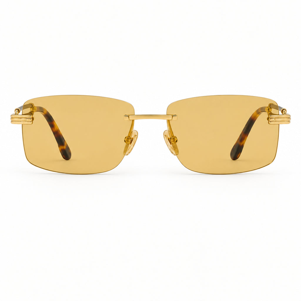FRED Force 10 Geometric Gold/Yellow Sunglasses