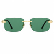 FRED Force 10 Unisex Geometric Gold/Green Sunglasses