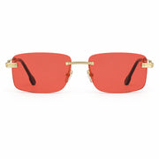 FRED Force 10 Unisex Geometric Gold/Red Sunglasses
