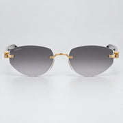 Cartier C Décor Unisex Geometric Frame Grey Gradient Sunglasses