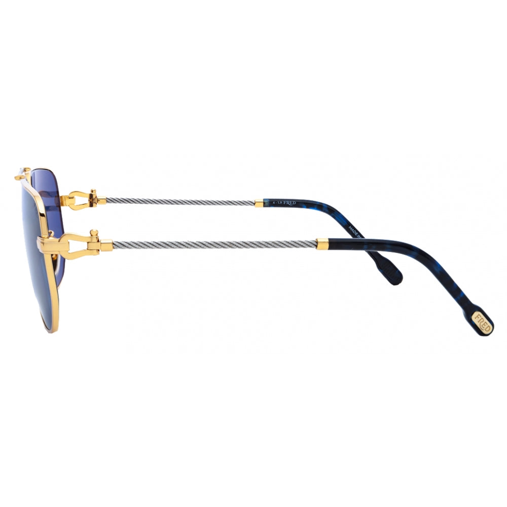 FRED Force 10 Unisex Luxury Aviator Blue Sunglasses