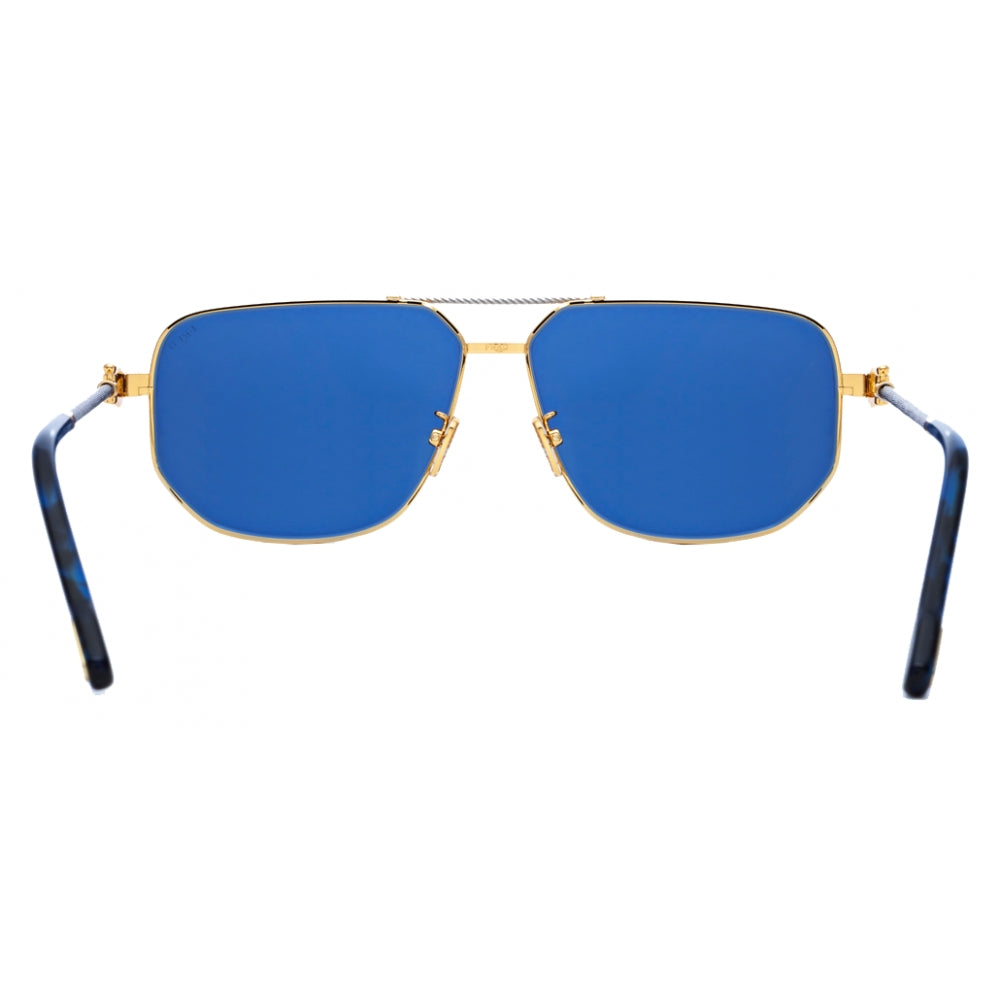 FRED Force 10 Unisex Luxury Aviator Blue Sunglasses