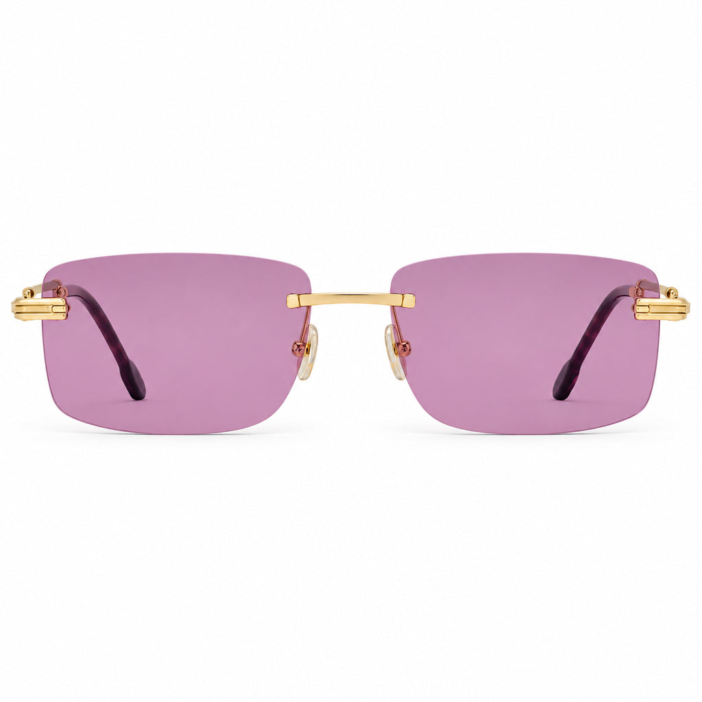 FRED Force 10 Unisex Geometric Gold/Violet Sunglasses
