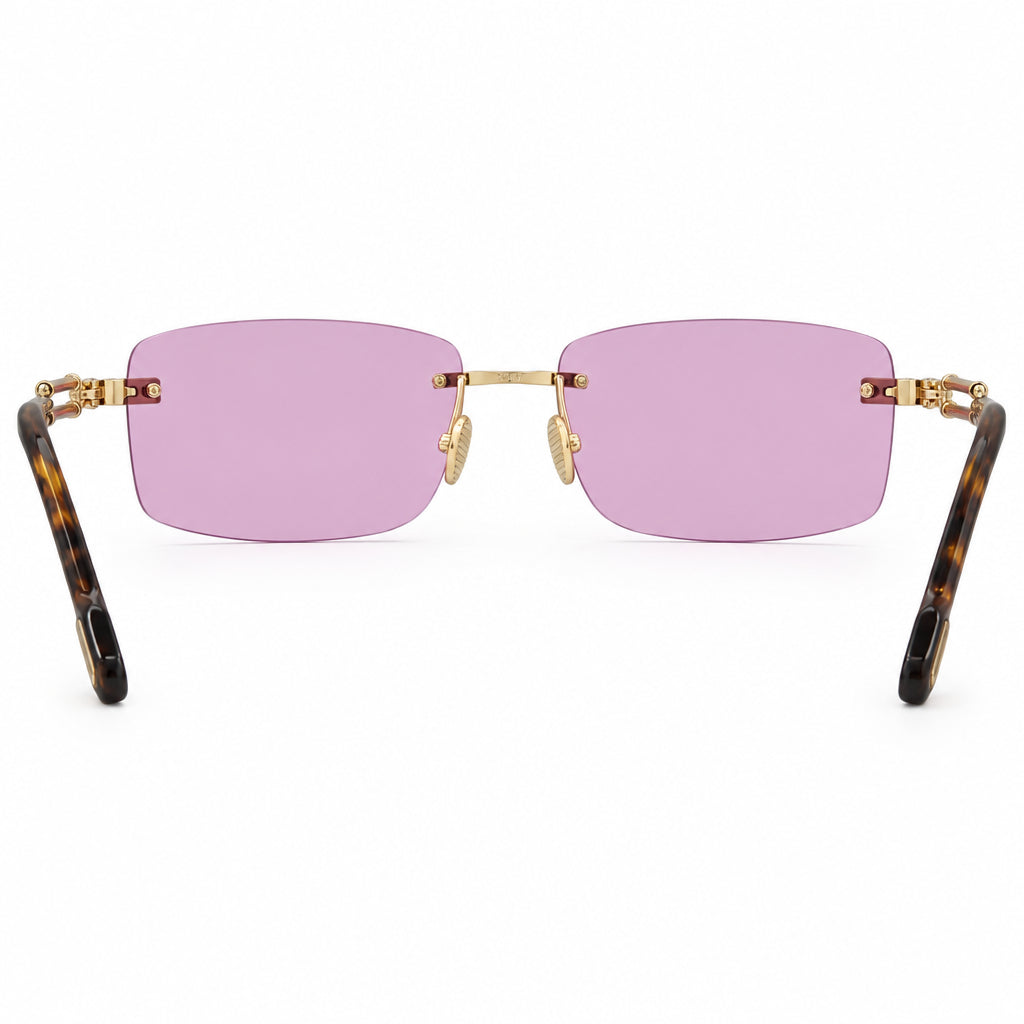 FRED Force 10 Unisex Geometric Gold/Violet Sunglasses