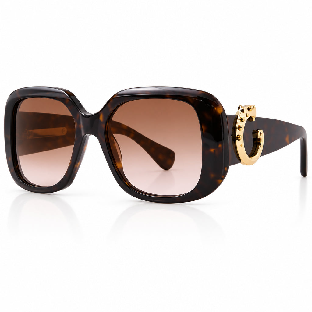 Cartier Panthère de C Women Havana/Brown Rectangle Sunglasses