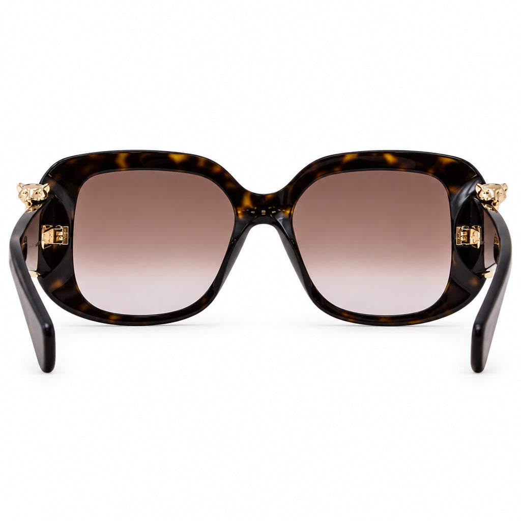 Cartier Panthère de C Women Havana/Brown Rectangle Sunglasses