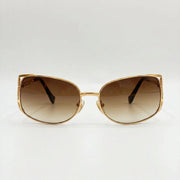 Miu Miu Women MU MU148AV Cut-Out Metal– Gold / Brown Gradient Sunglasses