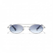 Chanel Oval Metal & Imitation Pearl Sunglasses