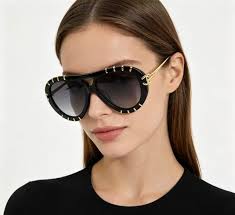 Chanel Women CH9207 Aviator Black Sunglasses