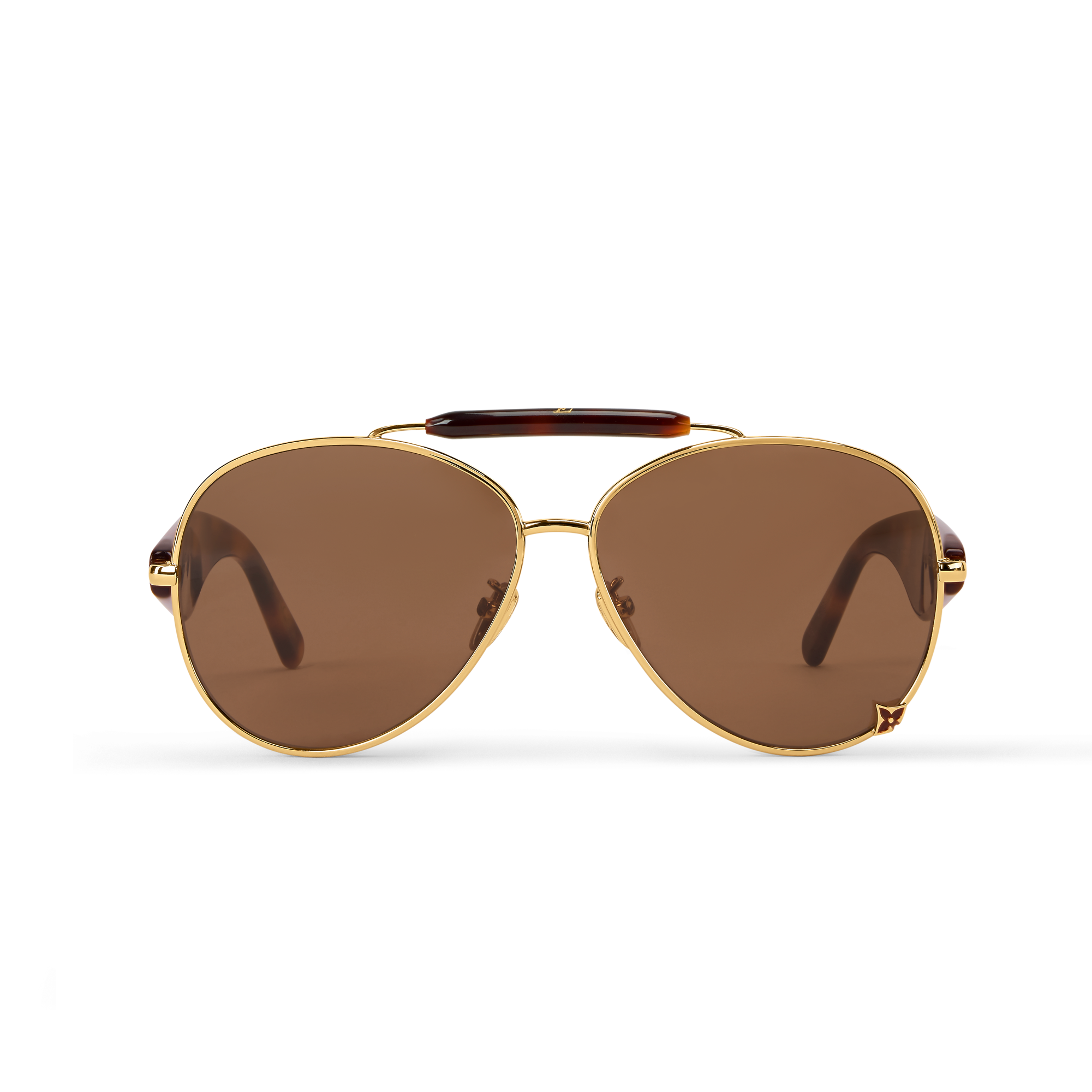 Louis Vuitton Women Pilot Frame Brown Sunglasses