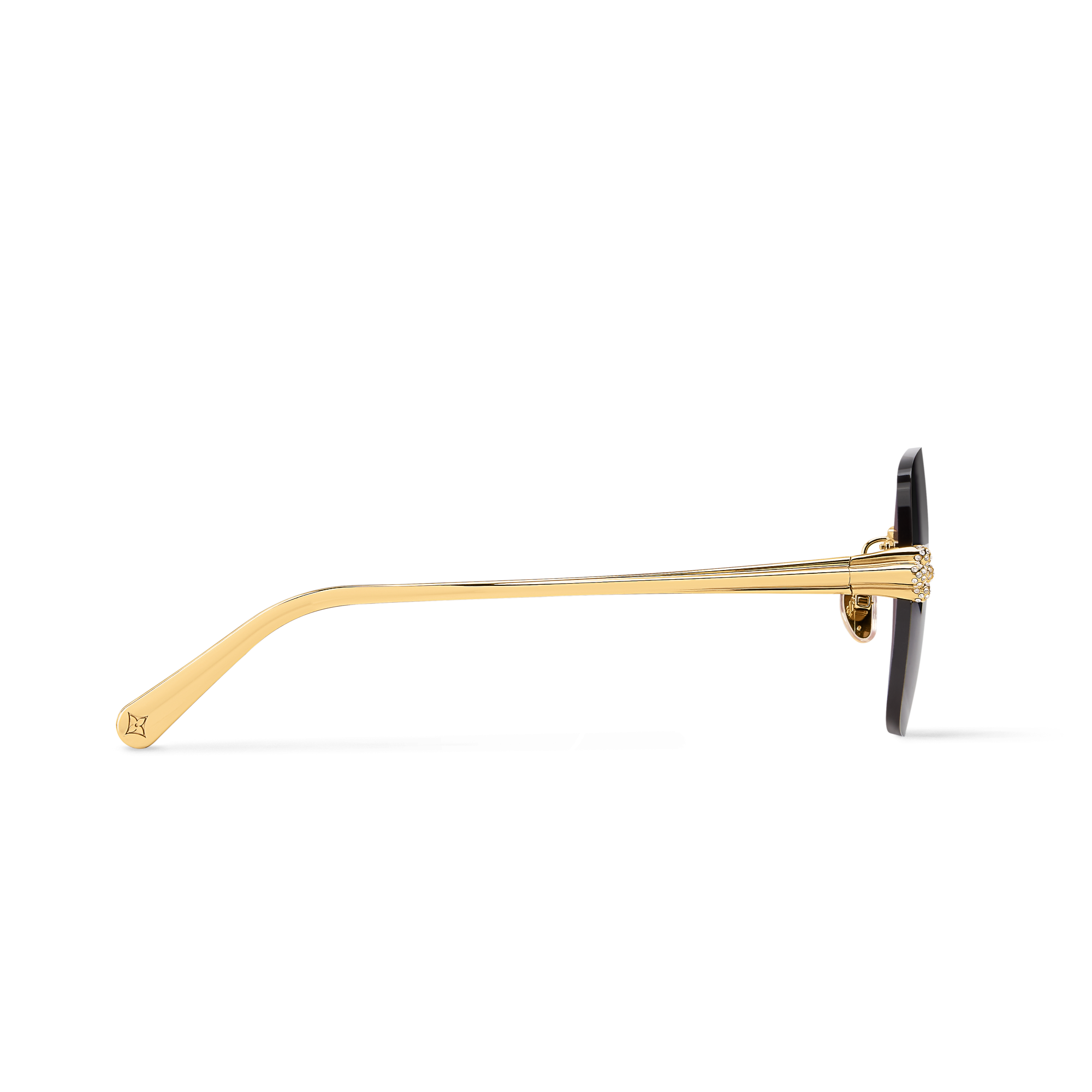 Louis Vuitton Women Square Frame Gold Sunglasses