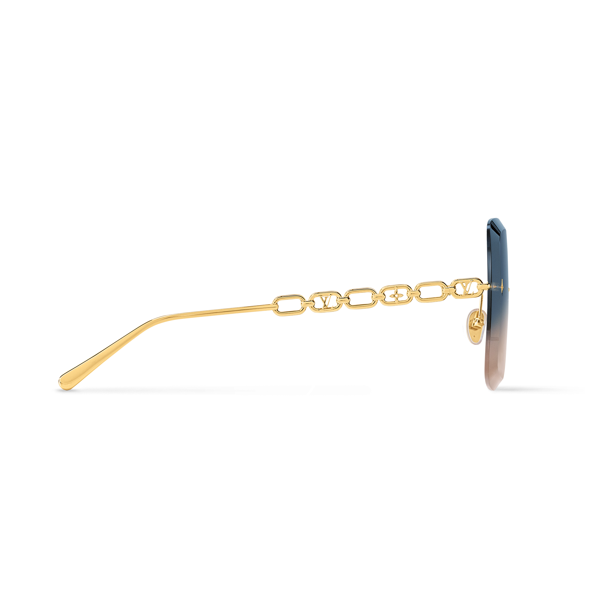 Louis Vuitton Women Square Frame Rich Gold Sunglasses