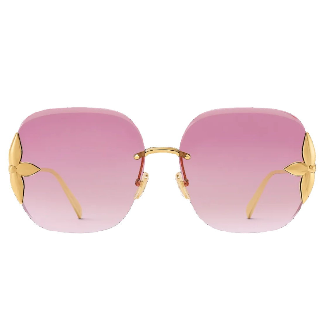 Louis Vuitton Women Square Frame Pale Gold Sunglasses
