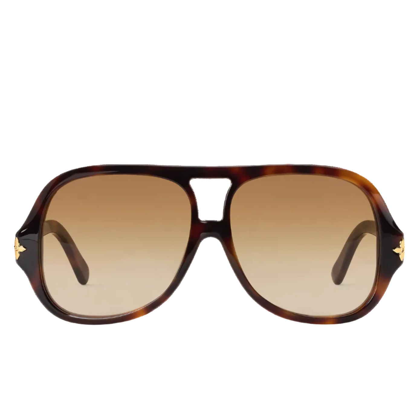 Louis Vuitton Women Pilot Frame Oak Brown Sunglasses