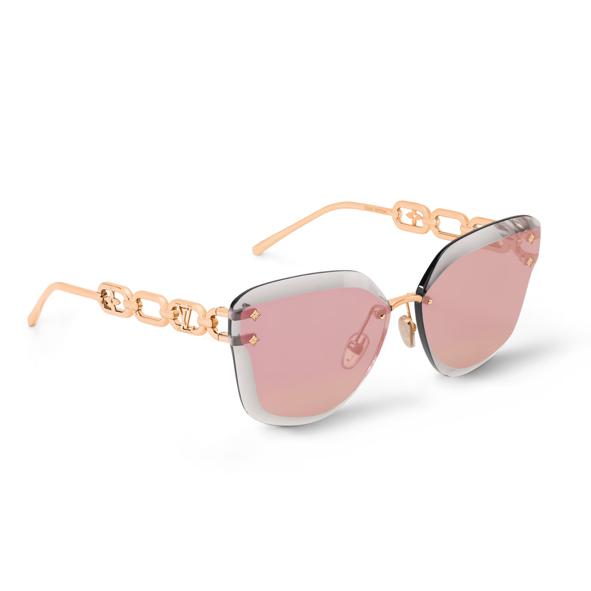 Louis Vuitton Women Cat Eye Frame Rose Gold Sunglasses