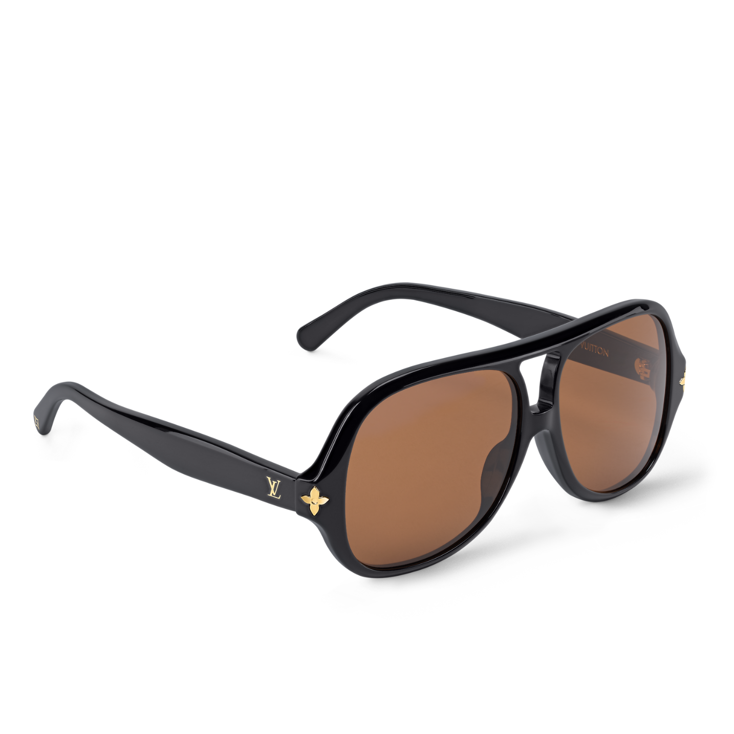 Louis Vuitton Women Pilot Frame Coil Black Sunglasses