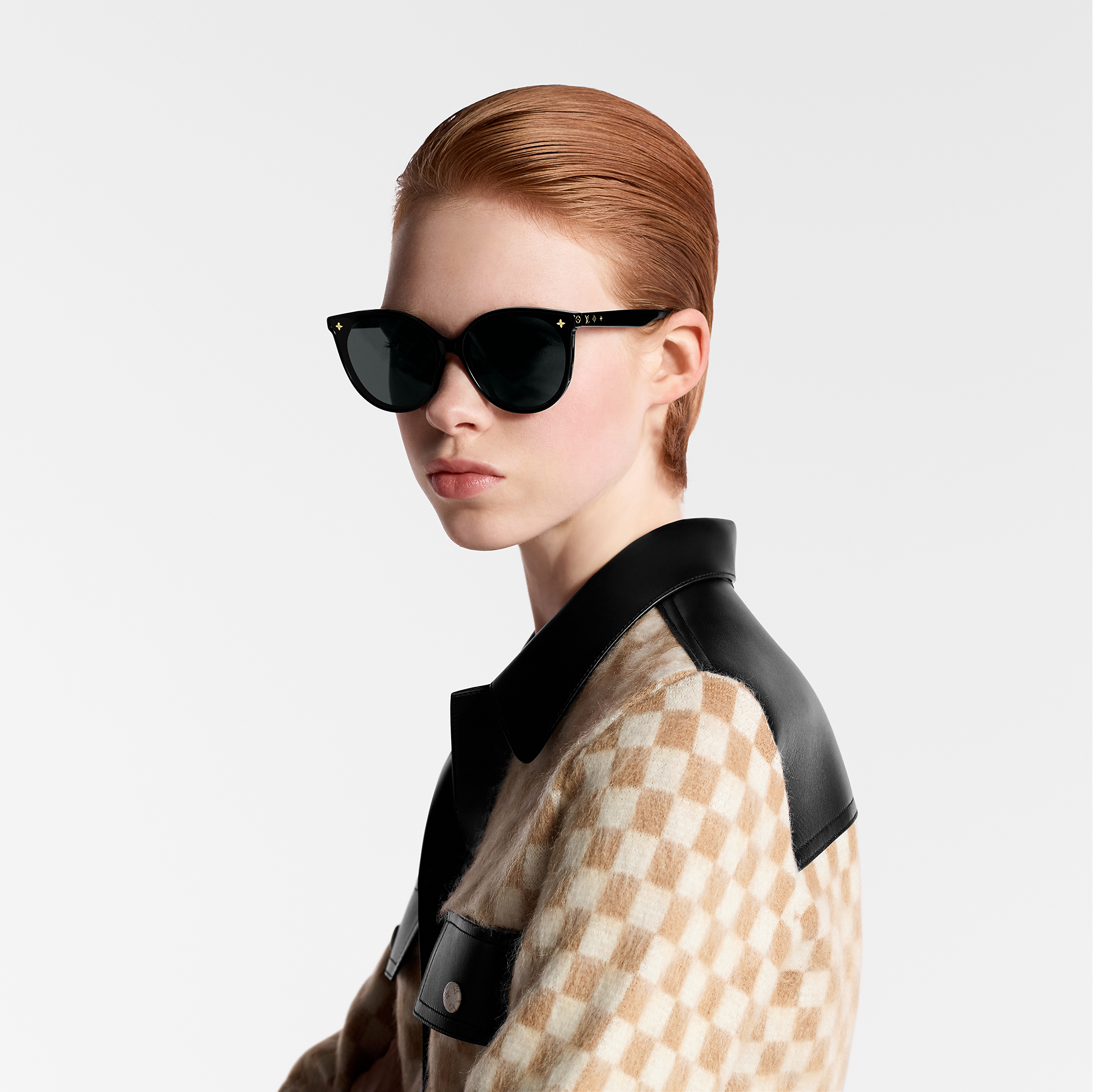 Louis Vuitton Women Cat Eye Frame Jet Black Sunglasses