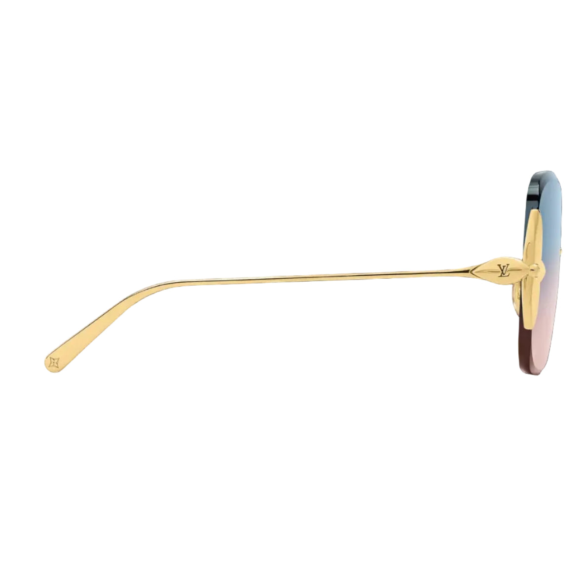 Louis Vuitton Women Square Frame Royal Gold Sunglasses