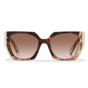 Prada Women Rectangular Frame Sepia Brown Sunglasses