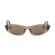 Prada Women Geometric Frame Truffle Brown Sunglasses