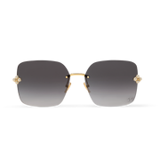Louis Vuitton Women Square Frame Gold Sunglasses