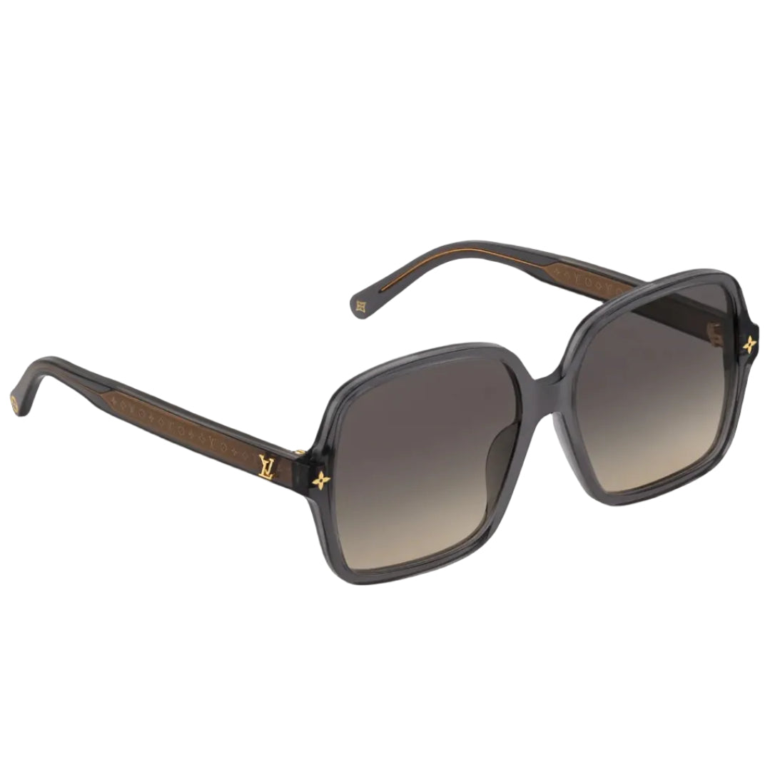 Louis Vuitton Women Square Frame Onyx Black Sunglasses