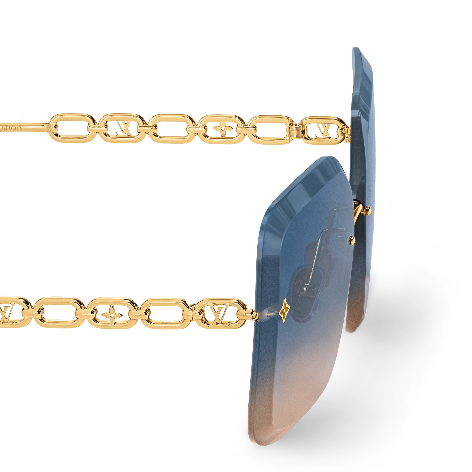 Louis Vuitton Women Square Frame Rich Gold Sunglasses