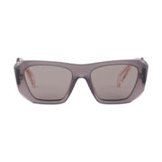 Prada Women Geometric Frame Dark Grey Sunglasses