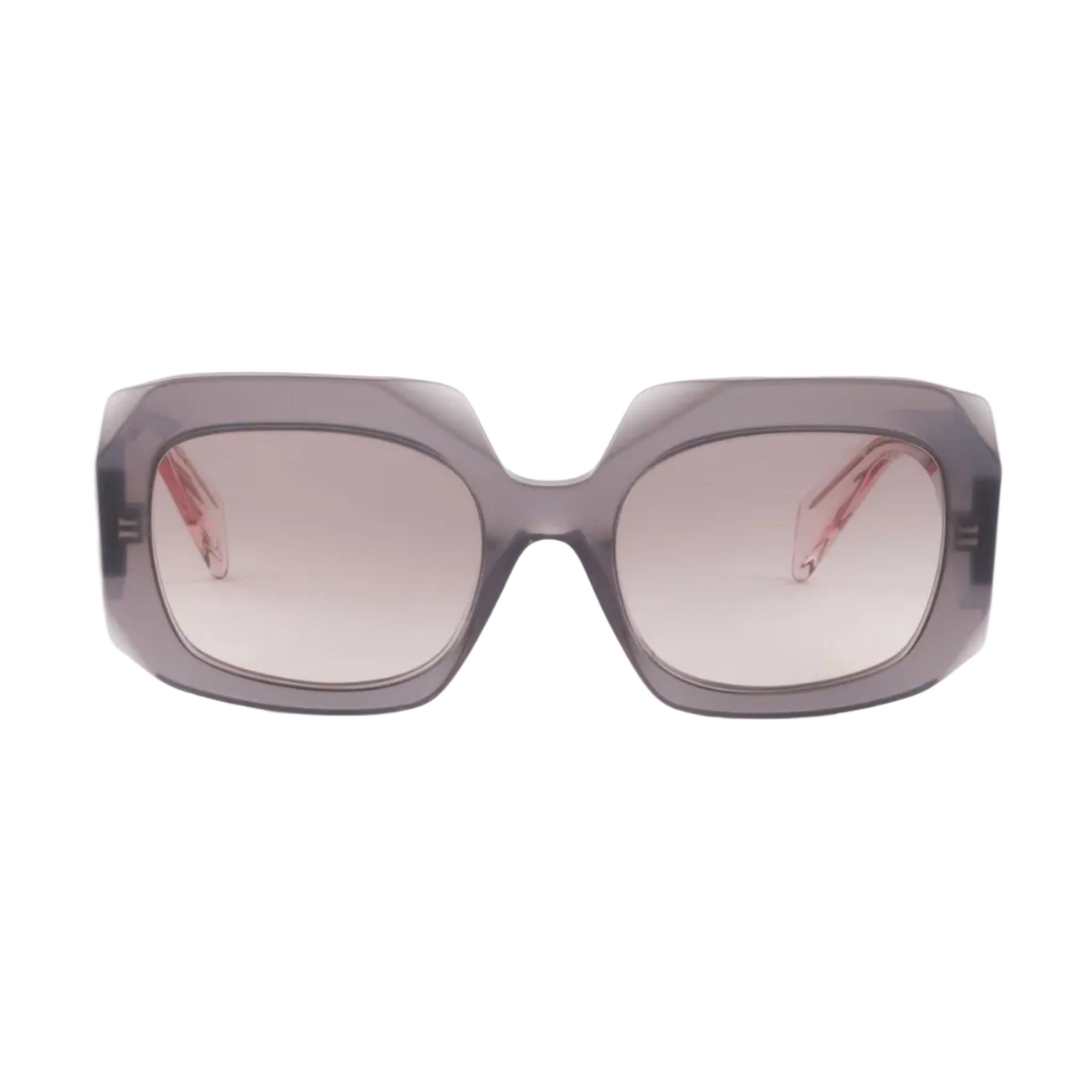 Prada Women Geometric Frame Grey Sunglasses