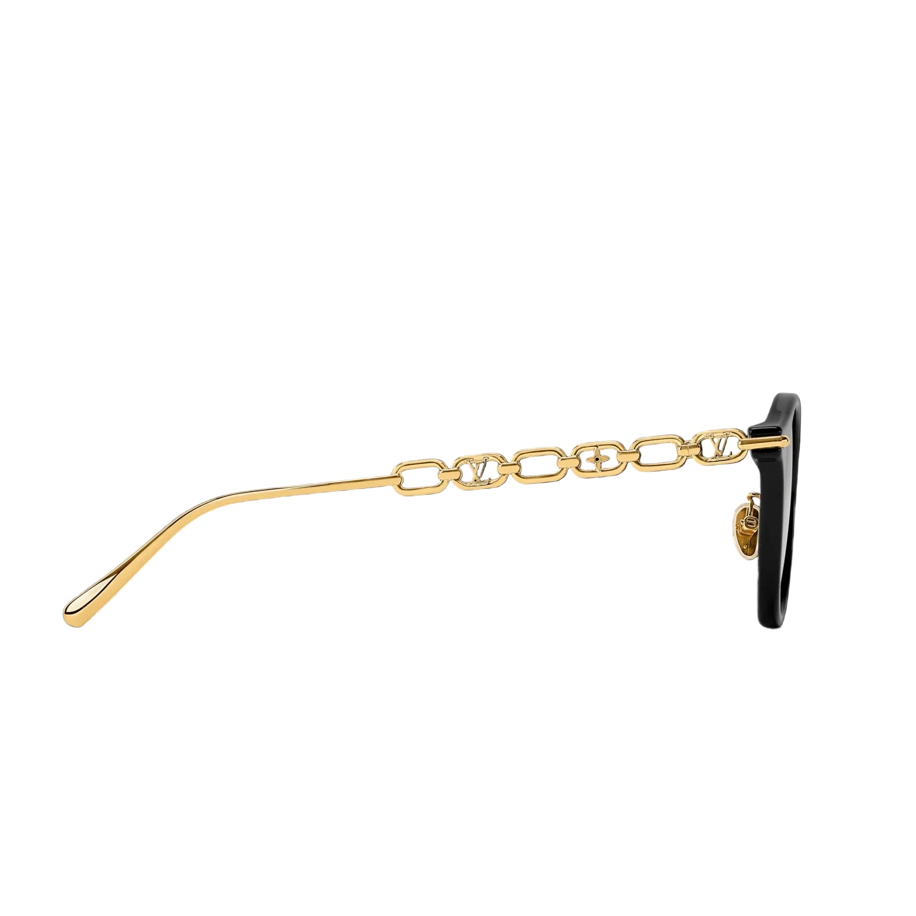 Louis Vuitton Women Round Frame Black Sunglasses