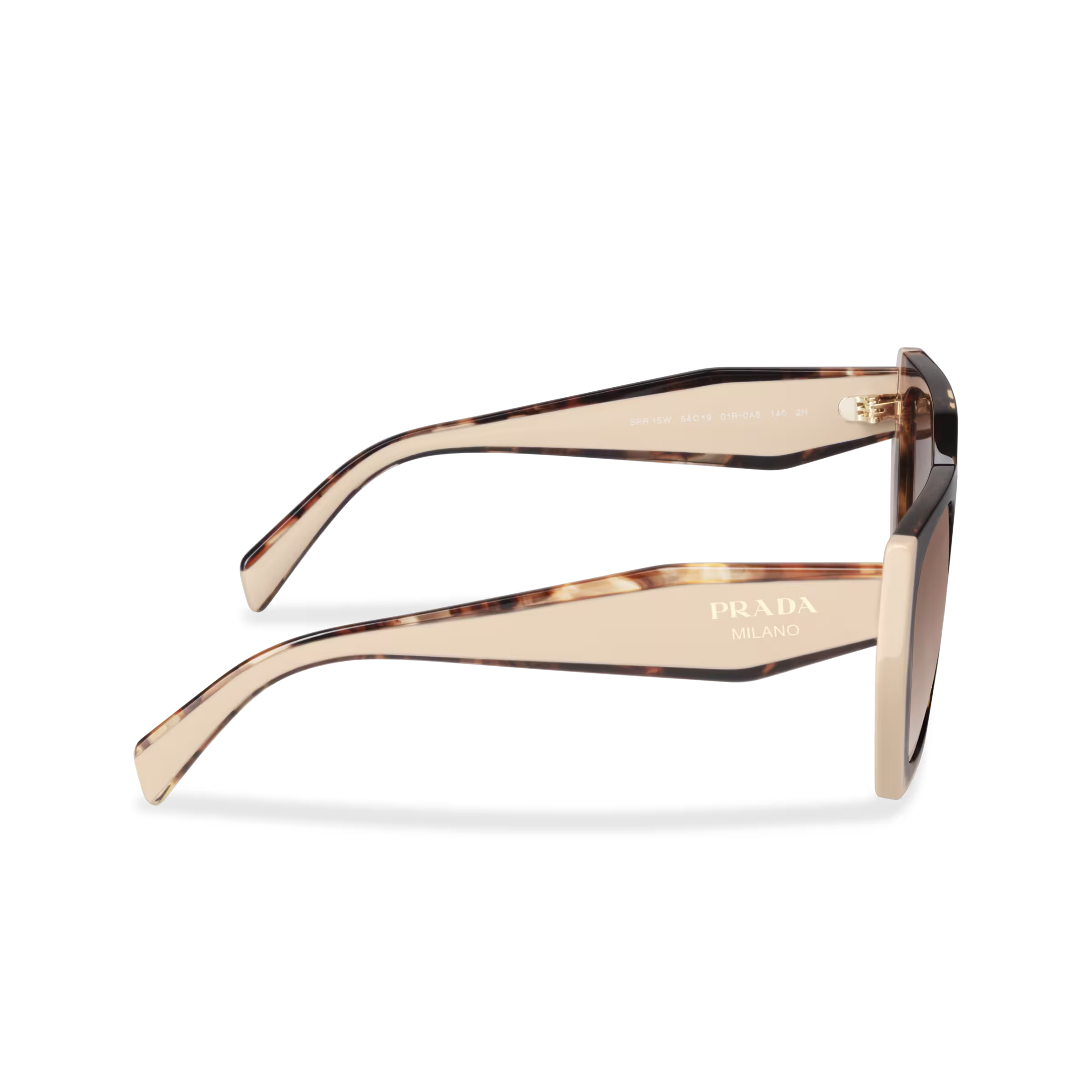 Prada Women Rectangular Frame Sepia Brown Sunglasses