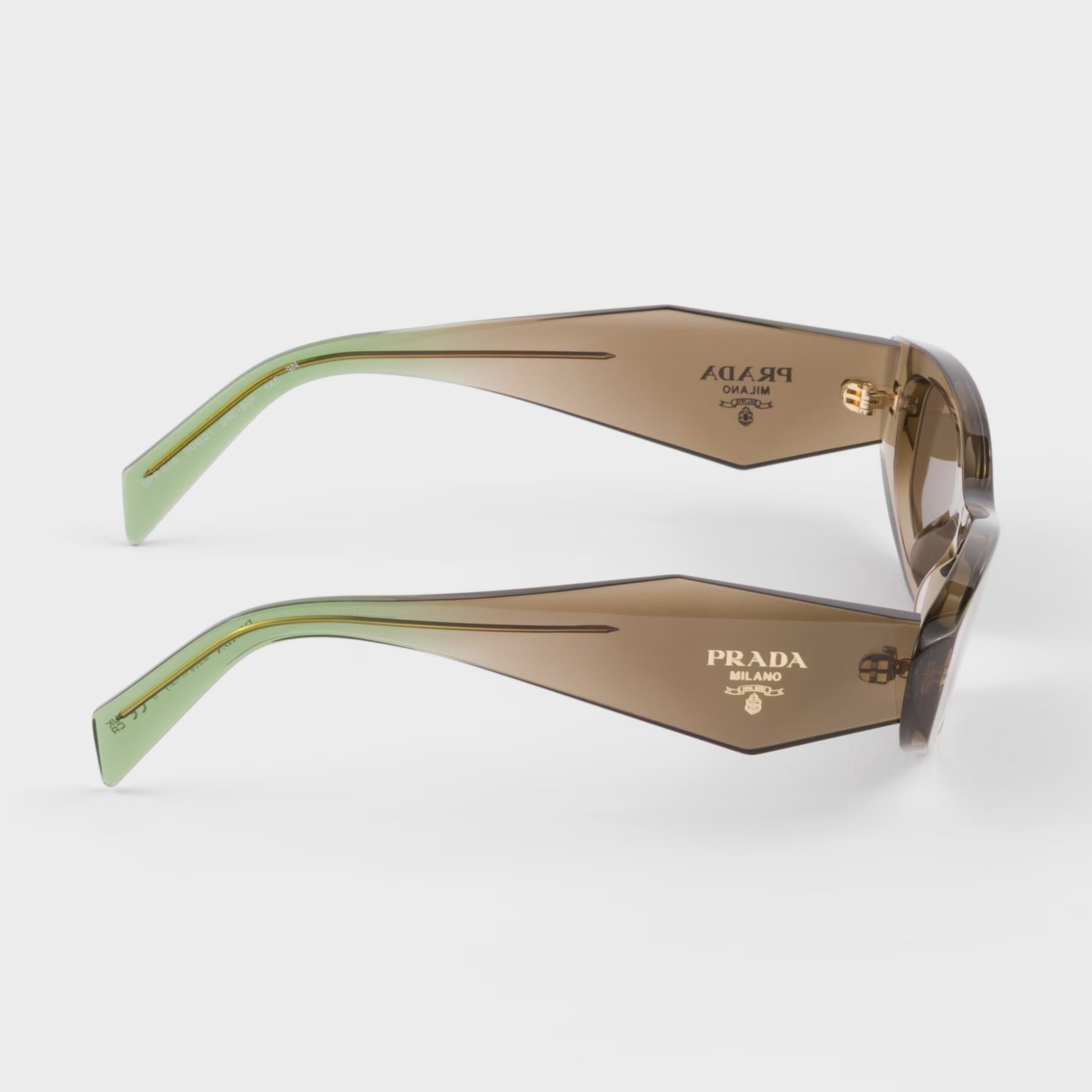 Prada Women Geometric Frame Truffle Brown Sunglasses