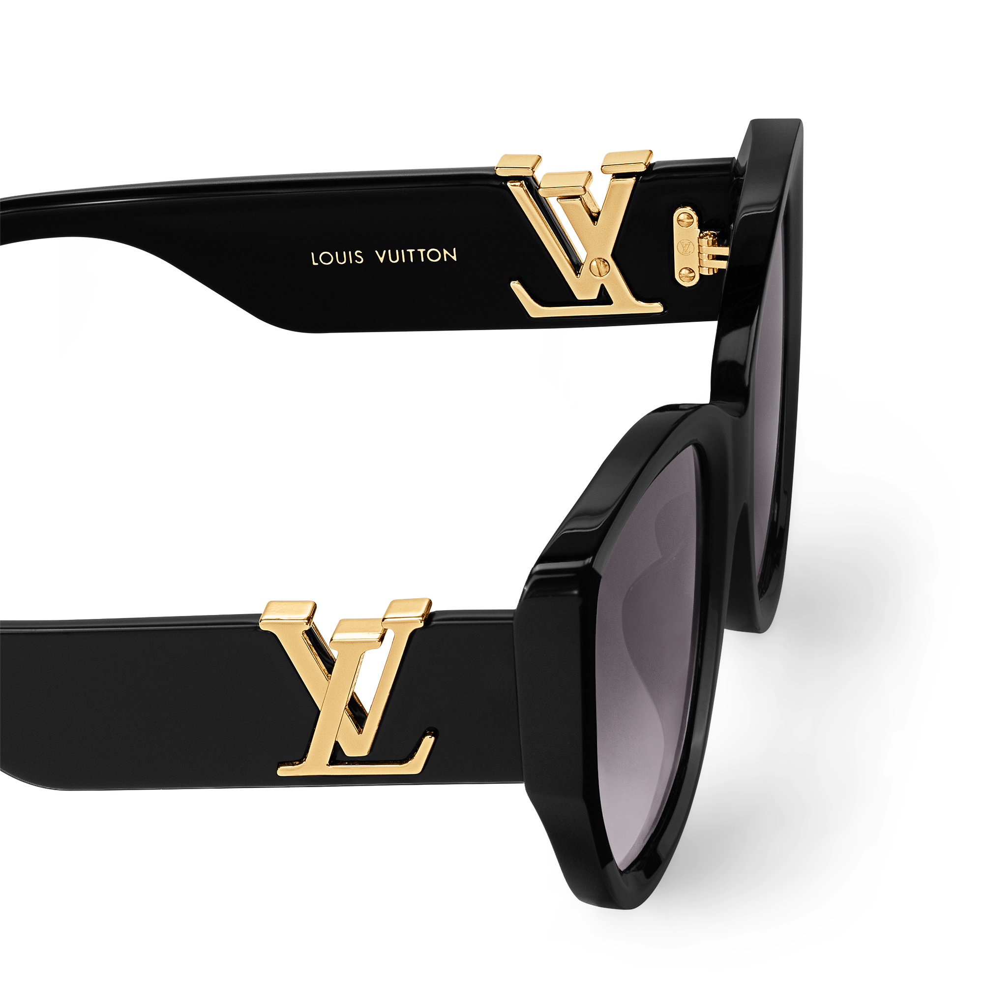 Louis Vuitton Women Cat Eye Frame Raven Black Sunglasses