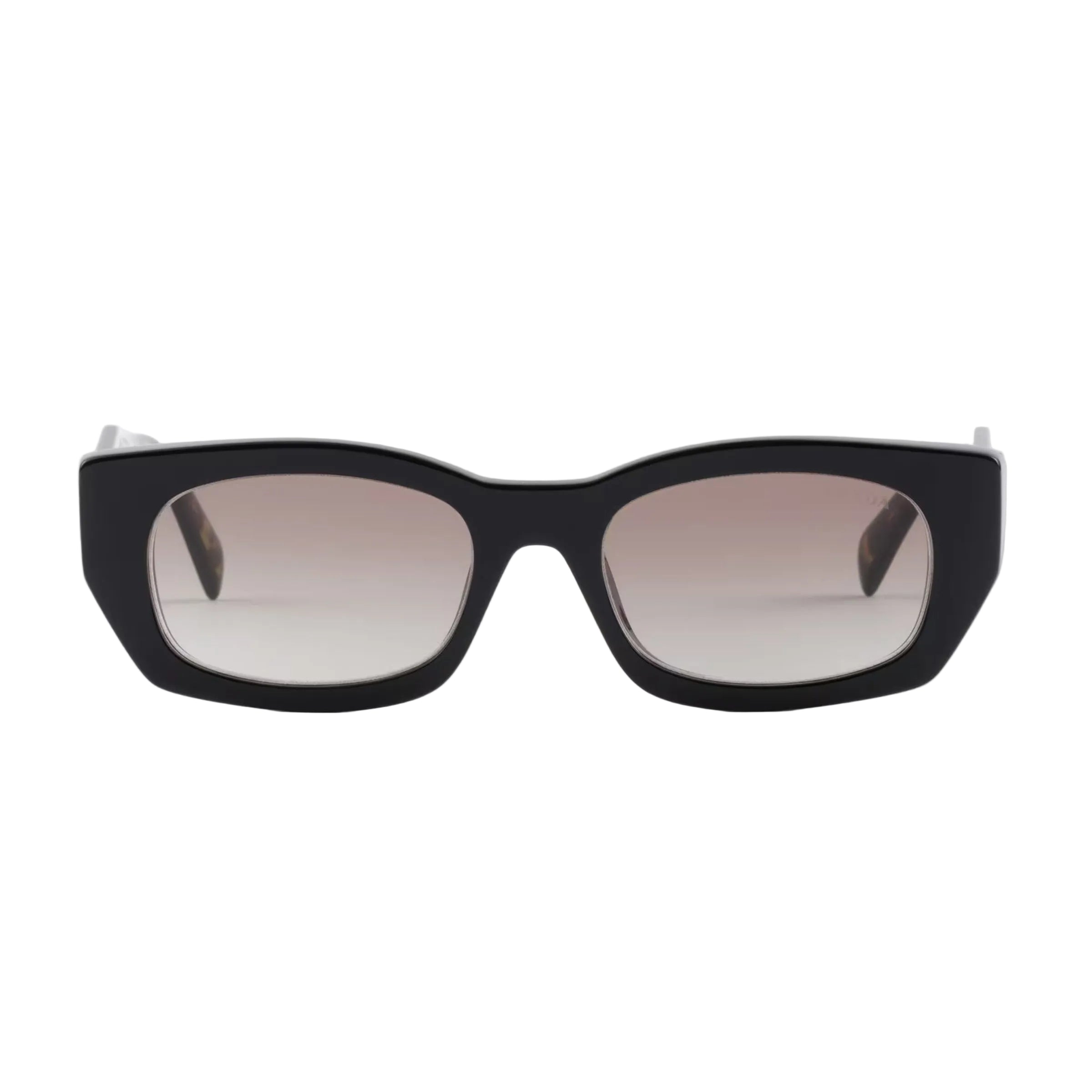 Prada Women Rectangular Frame Brown Tortoiseshell  Sunglasses