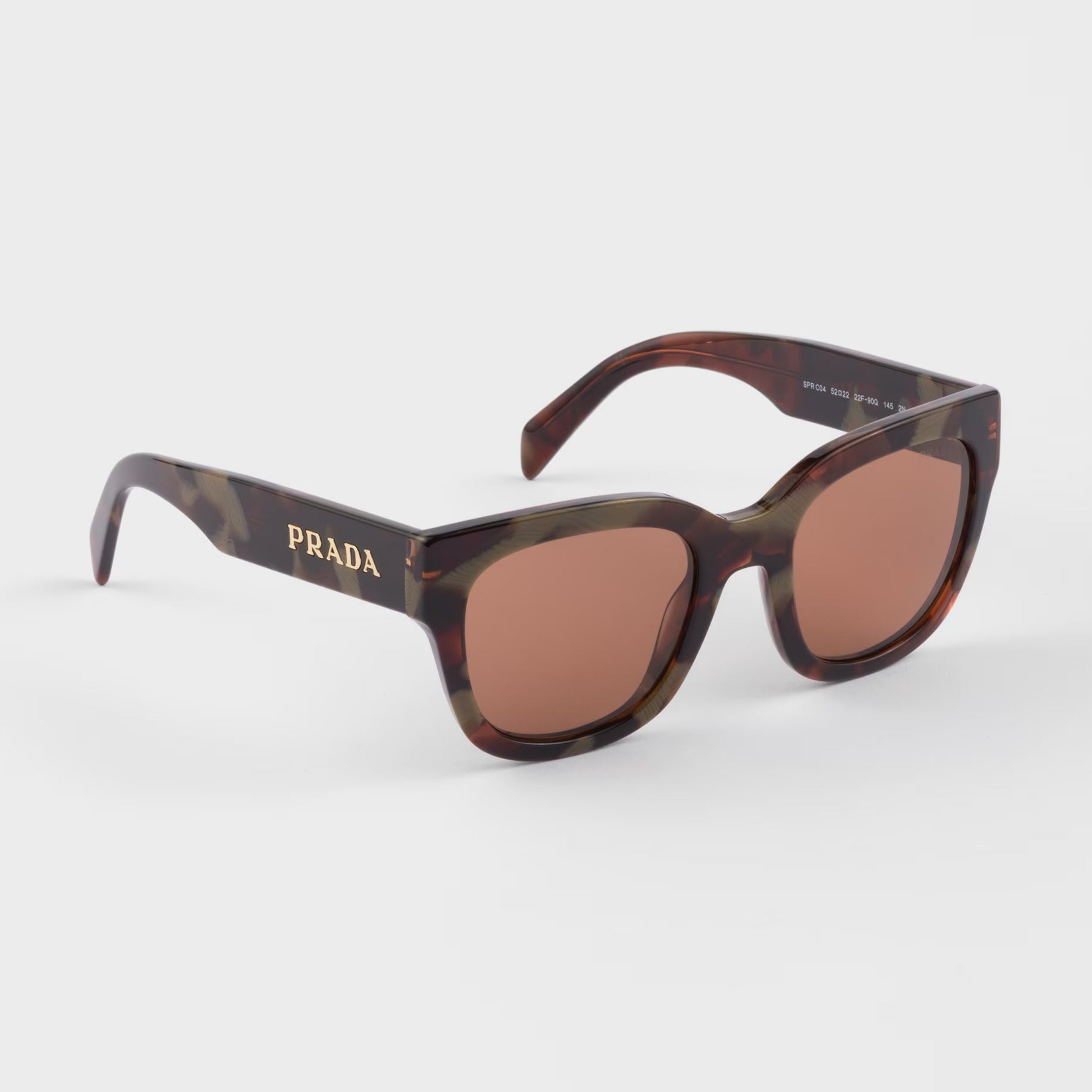 Prada Women Cat Eye Frame Matte Brown Tortoiseshell Sunglasses