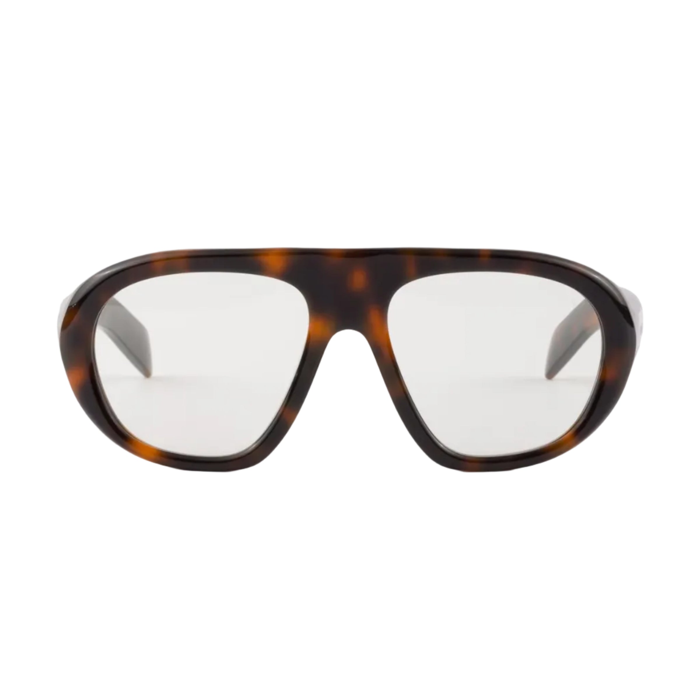 Prada Women Pilot Frame Sepia Brown Sunglasses