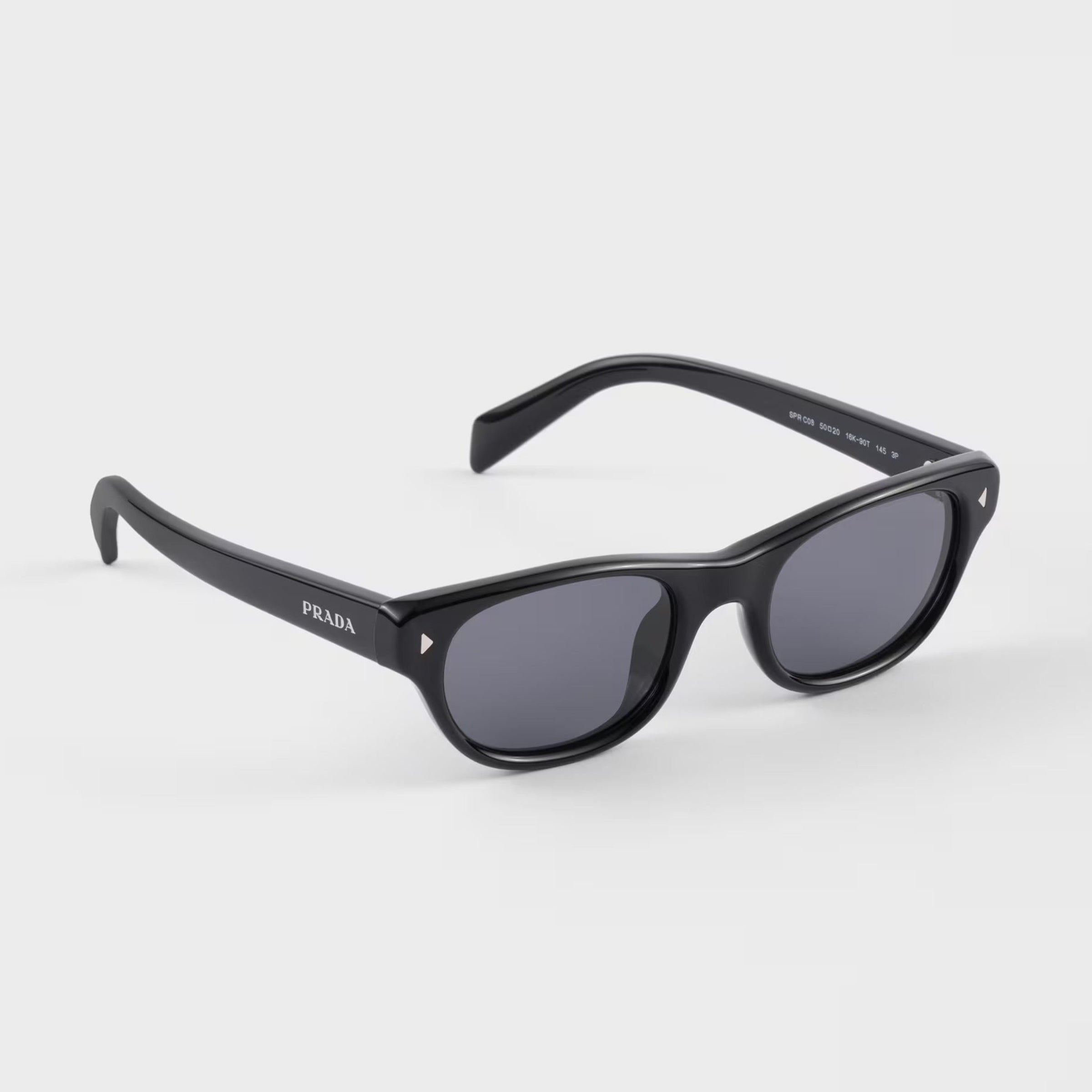 Prada Women Rectangle Frame Matte Black Sunglasses
