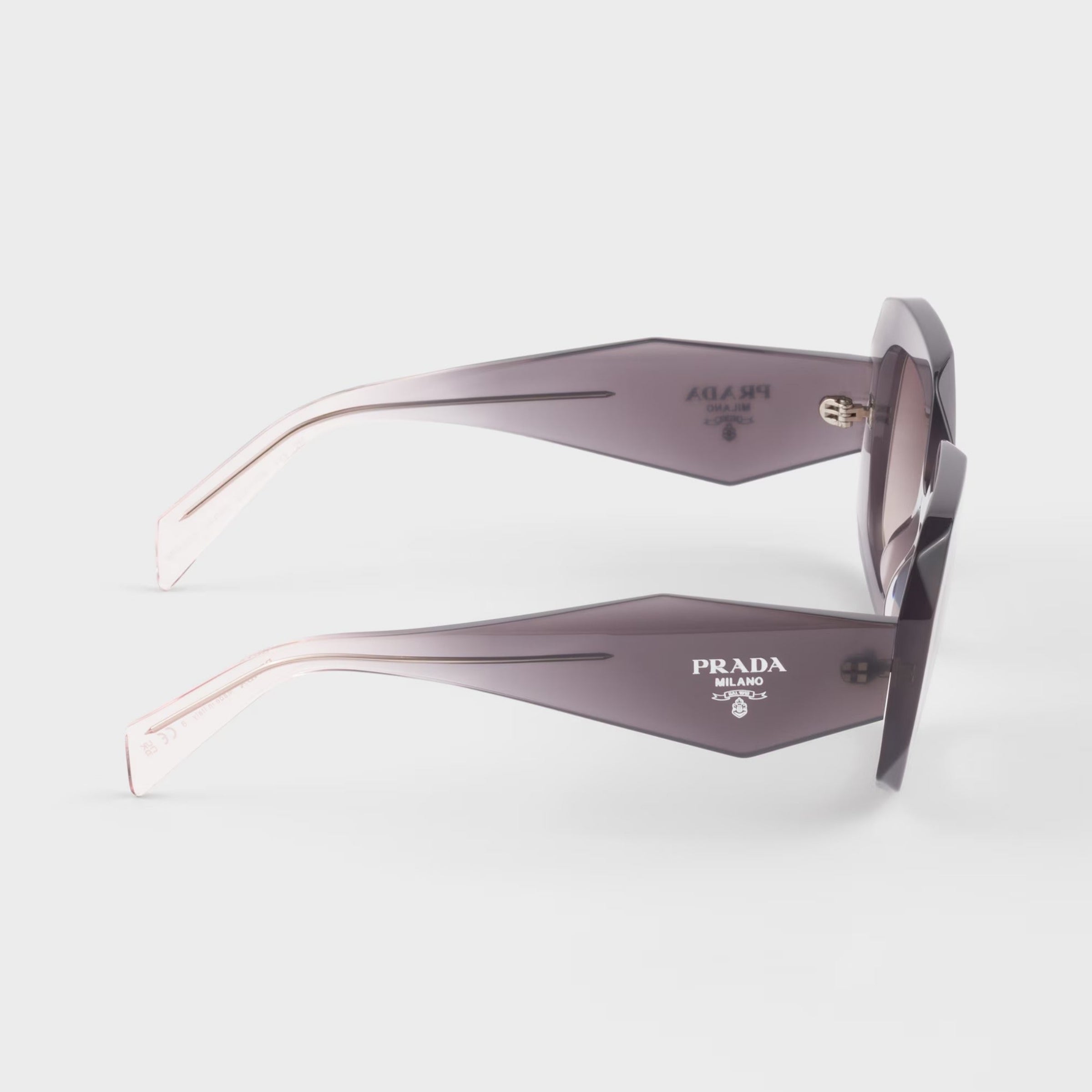Prada Women Geometric Frame Grey Sunglasses
