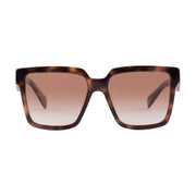 Prada Women Rectangular Frame Caramel Brown Sunglasses
