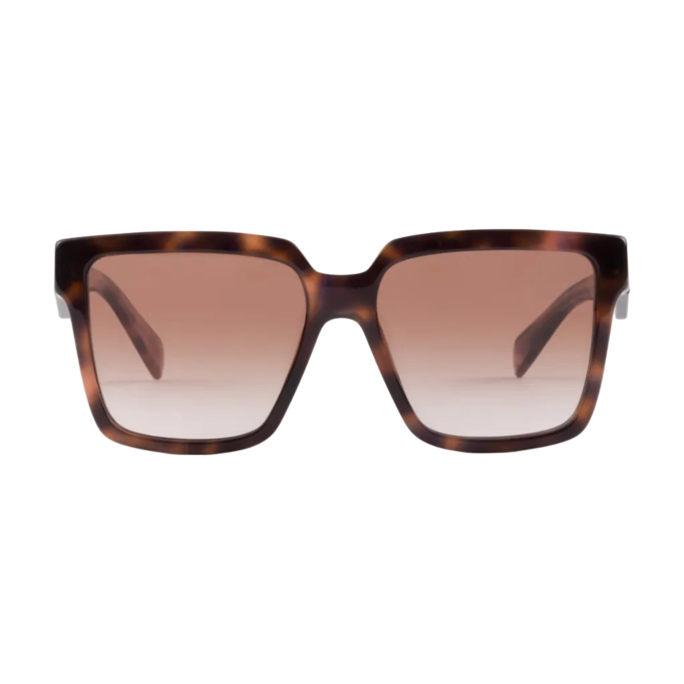 Prada Women Rectangular Frame Caramel Brown Sunglasses