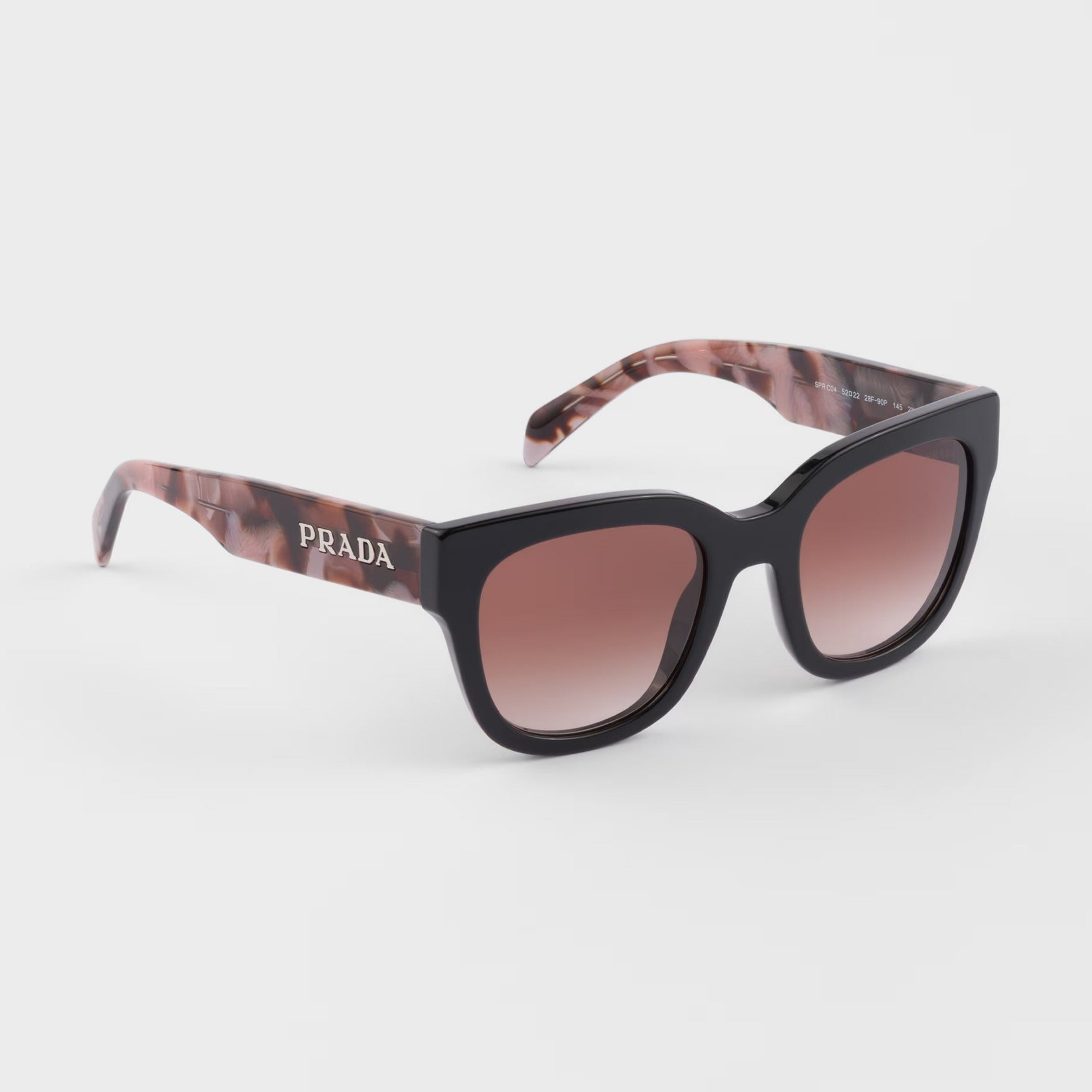 Prada Women Cat Eye Frame Dark Brown Sunglasses