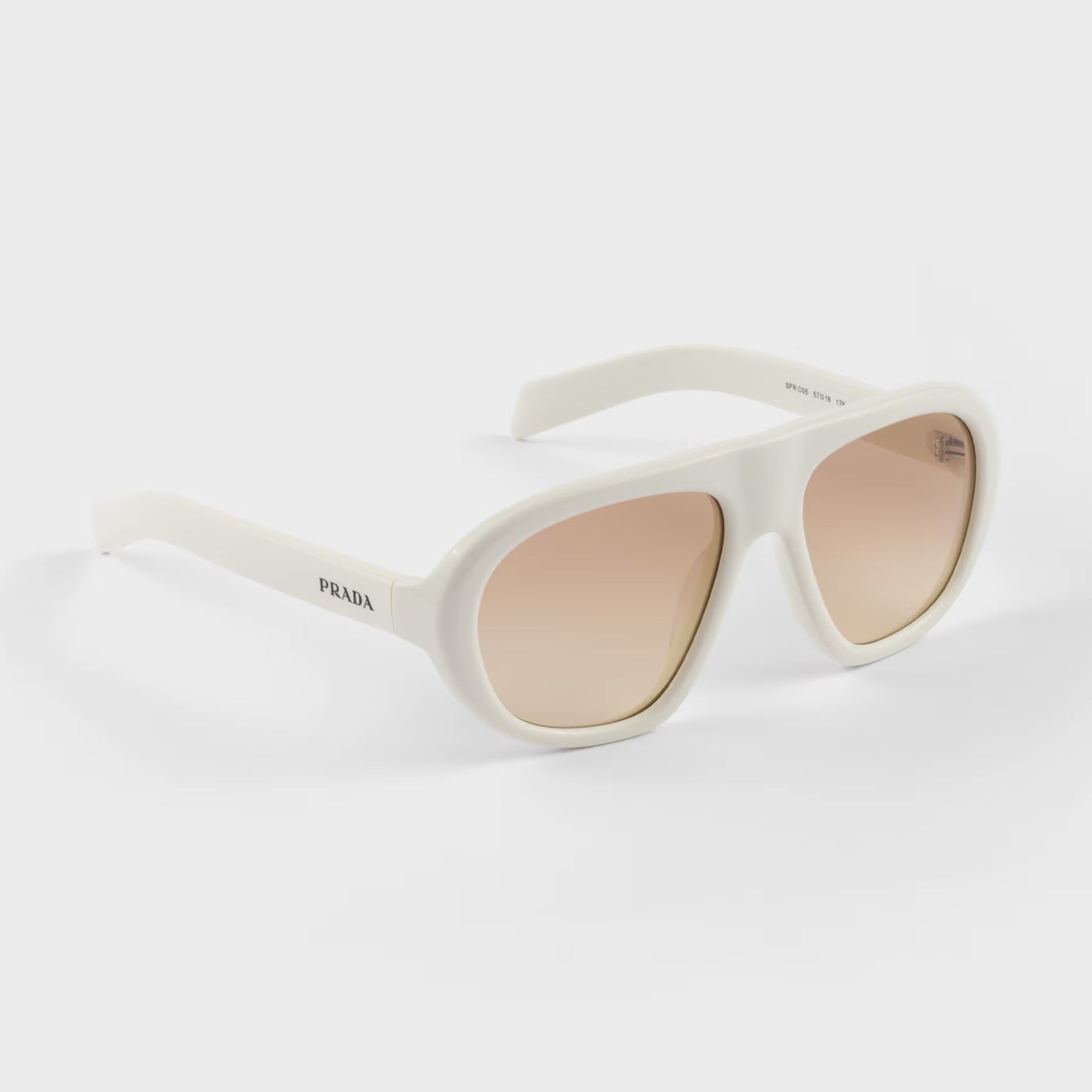 Prada Women Oversized Frame Chalky White Sunglasses