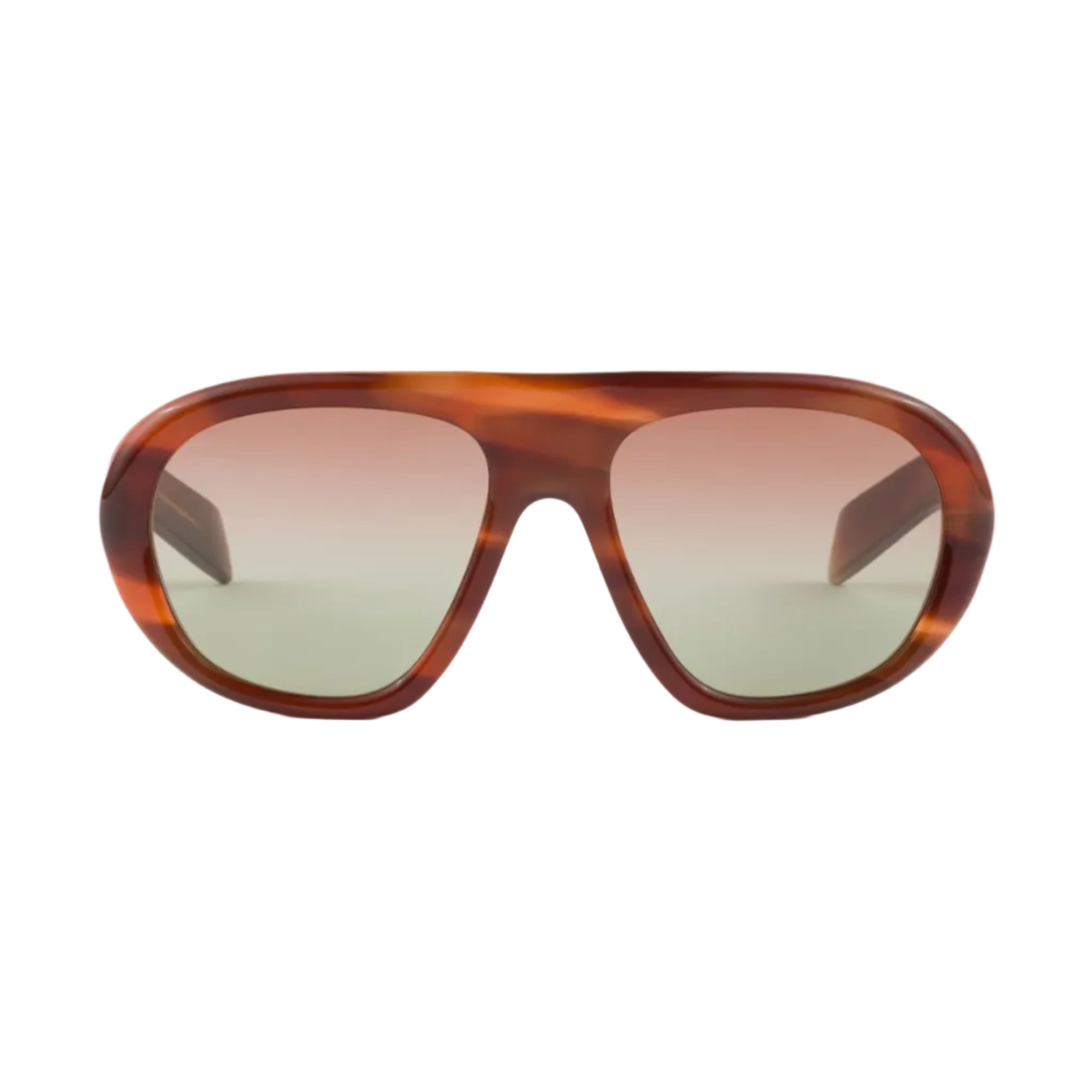 Prada Women Oversized Frame Oak Brown Sunglasses
