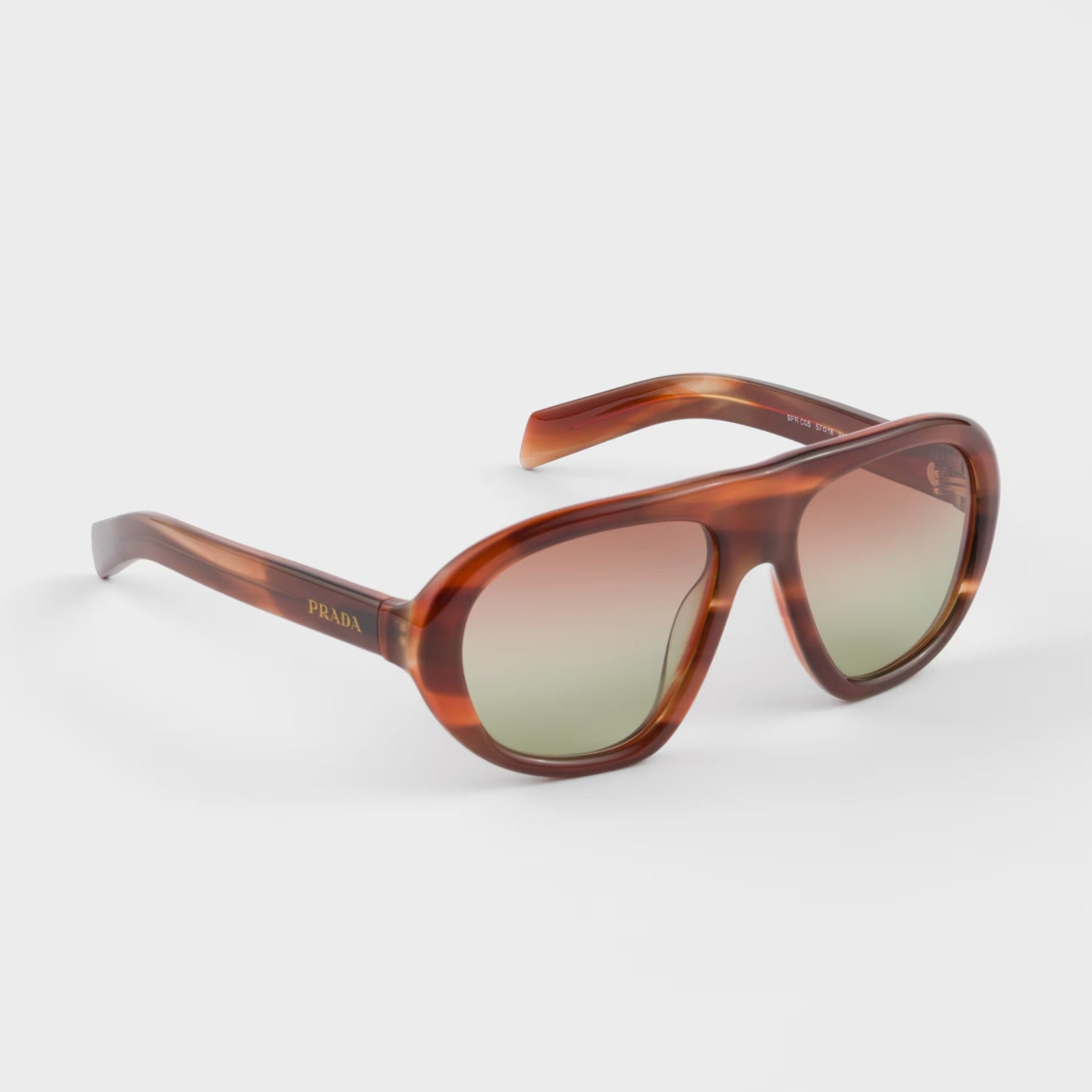 Prada Women Pilot Frame Sienna Brown Sunglasses