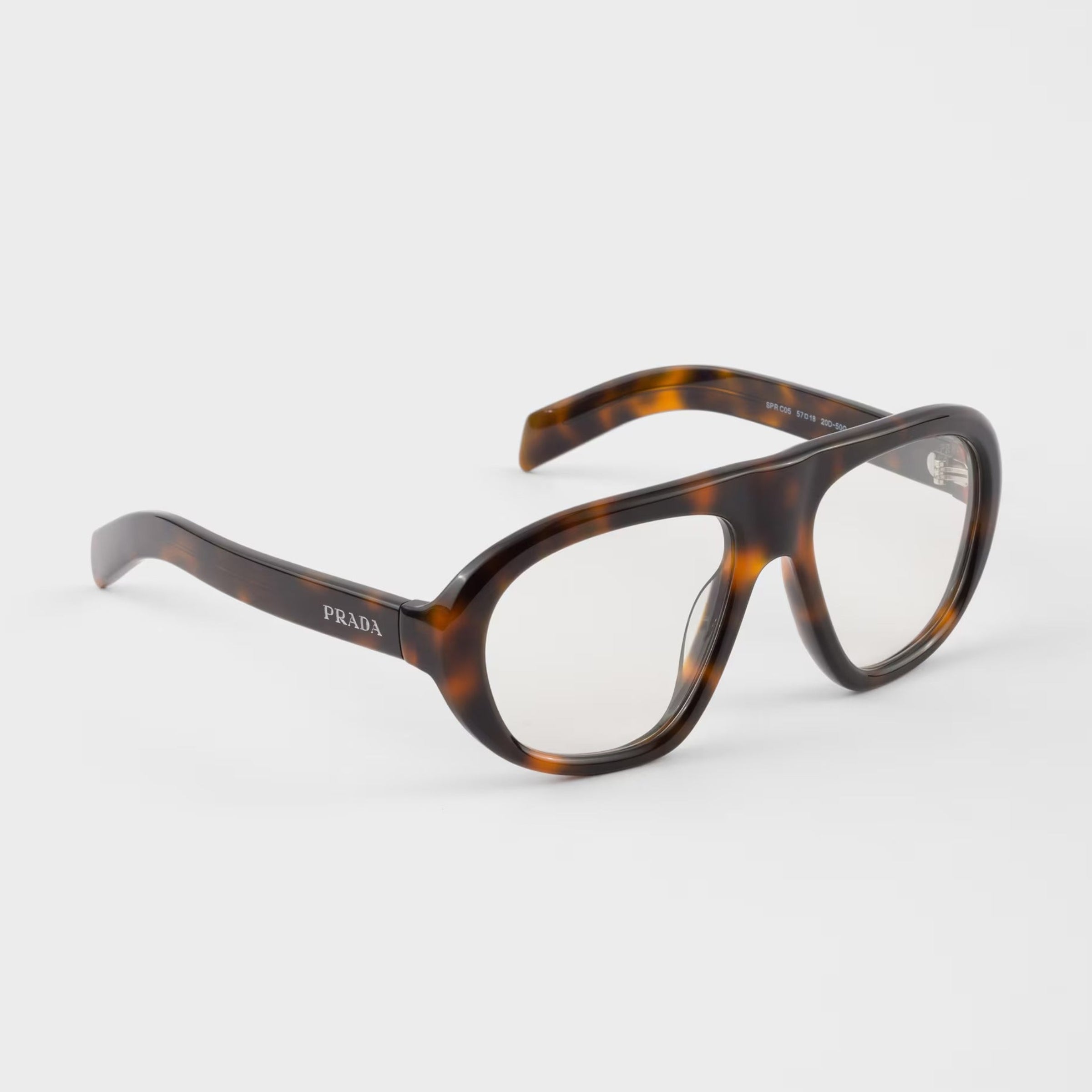 Prada Women Pilot Frame Sepia Brown Sunglasses