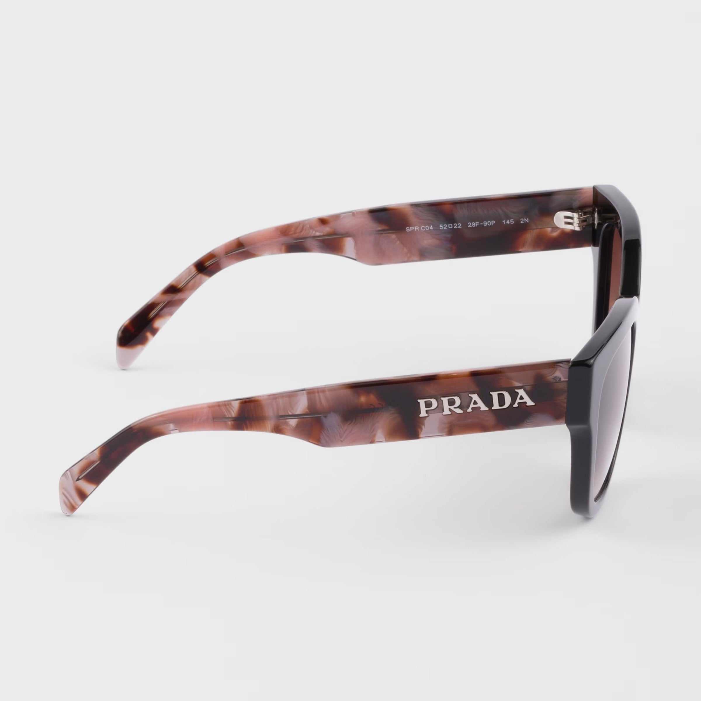Prada Women Cat Eye Frame Dark Brown Sunglasses