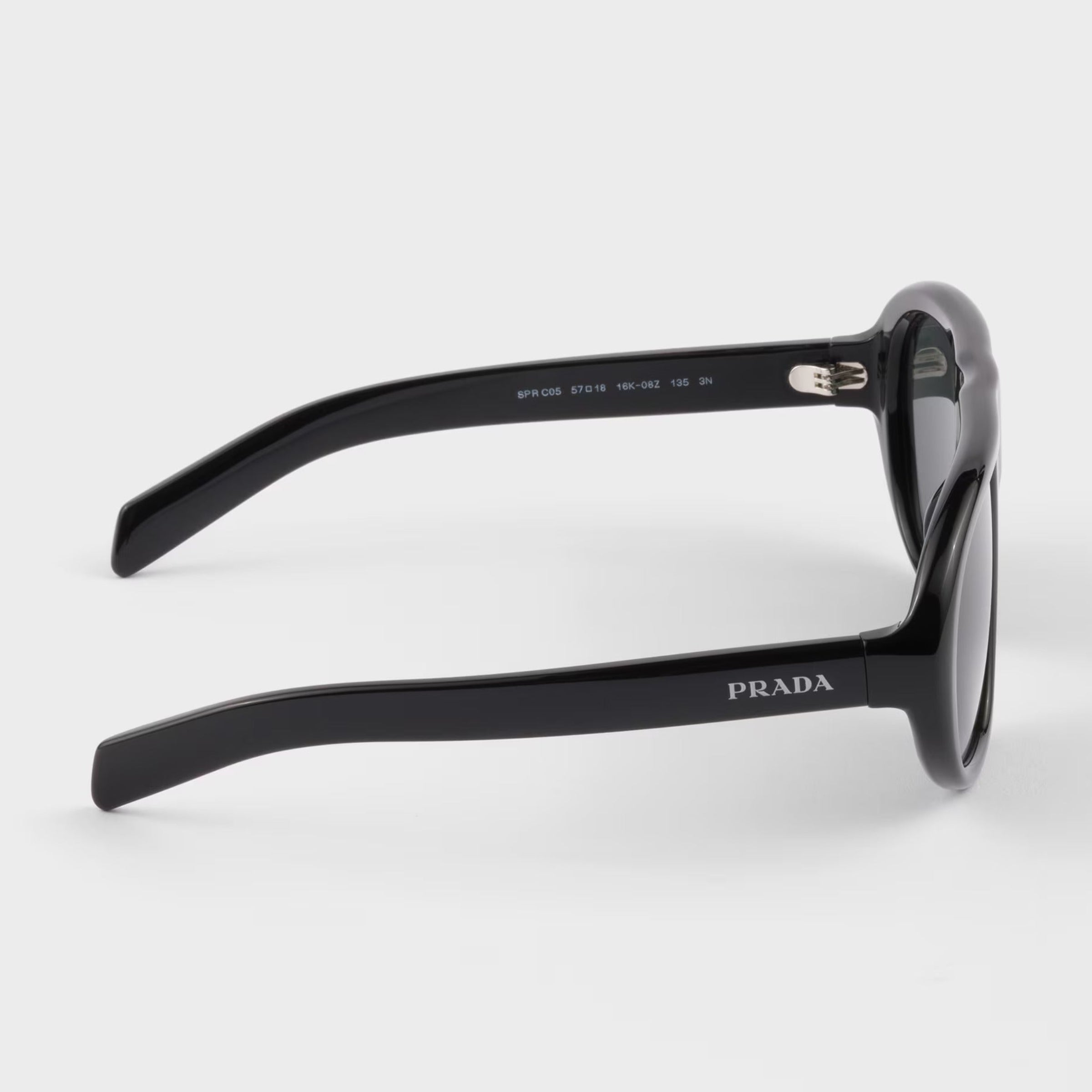 Prada Women Pilot Frame Crow Black Sunglasses